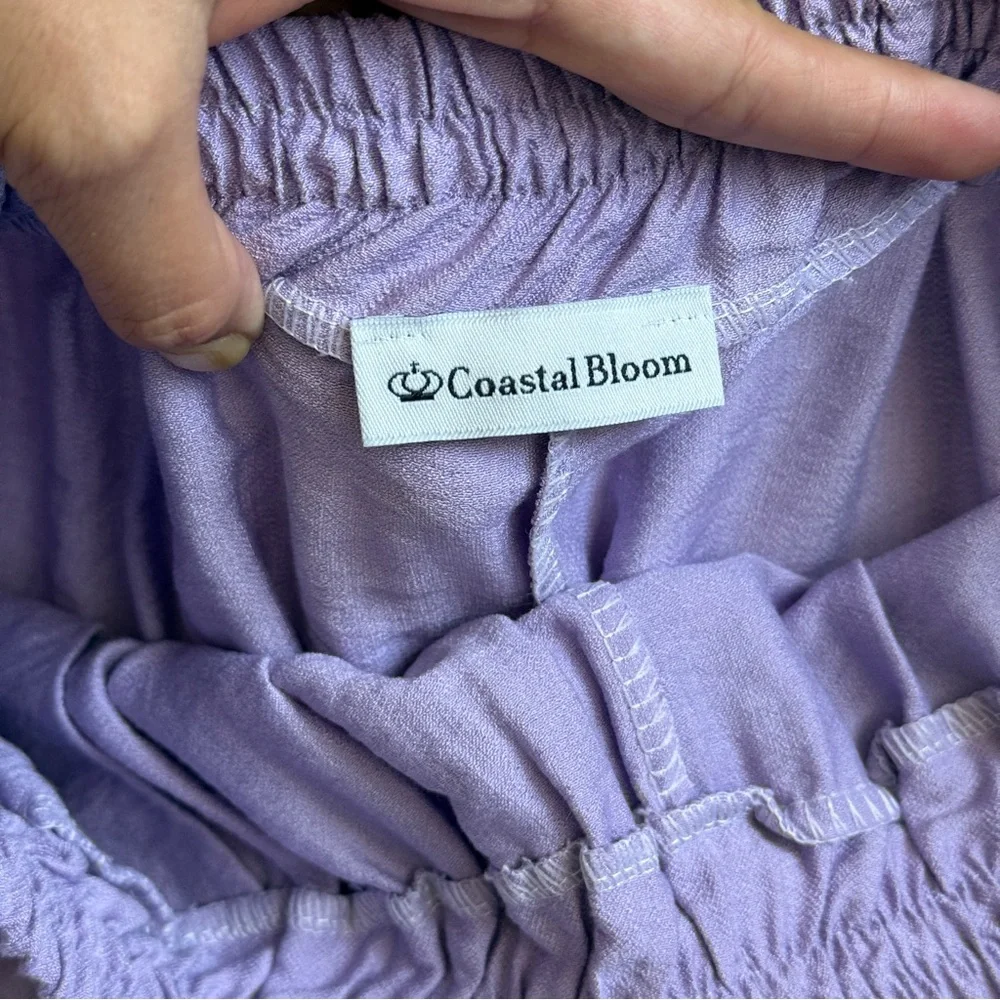 Coastal Bloom Lavender Wide-Leg Pants - Picture 2 of 8